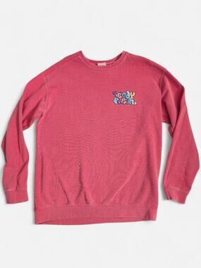Teddy Fresh Pink Crewneck Sweatshirt Colorful Graffiti Logo